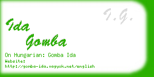 ida gomba business card